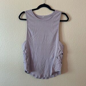 Lululemon Lavender Purple Braided Side Muscle Tank Size 4